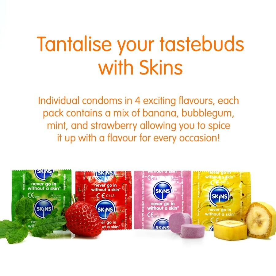 SKINS - PRESERVATIVI MULTIGUSTO PREMIUM CONFEZIONE DA 4